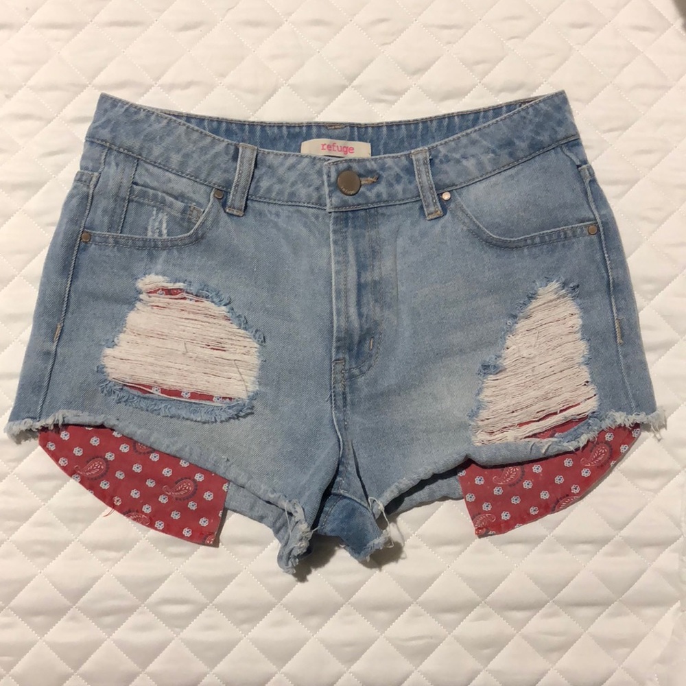 Denim cutoff shorts
